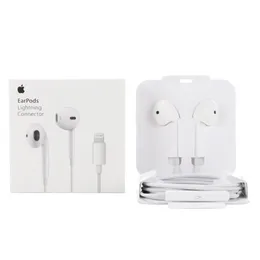 Para fones de ouvido original da Apple para iPhone 11 12 13 14 Pro máximo x xs xr 7 8 mais fones de ouvido de ar no fone de ouvido Mic Mic.