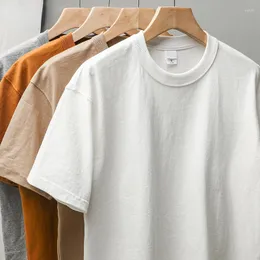 メンズTシャツ320Gヘビー級コットンショートスリーブTシャツsummer Summer Clothig Solid Color Pure Shirs MALE TOPS TEES FCY4233