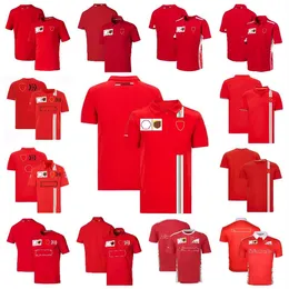 2022 F1 T-shirt Formel 1 Red Team T-shirts Lapel Polo Shirts Kortärmad Summer Casual F1 Racing Suit Samma fans T-shirts Custom256o