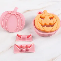 Bakning Mögel 1Set Diy Pumpkin Face Cookie Cutters Halloween Party Decor Cake Tools Biscuit Stamp Mold Kitchen Pastry Tool Tool