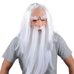 Party Masks Super Funny Santa Claus With White Beard och Witch Cosplay Mask Vuxen Latex Costum Head Dress No1 230729