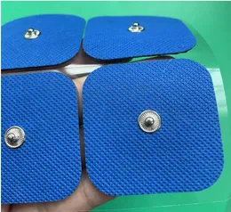 6000pcs DHL Blue Square Replacement TENS Pads EMS Unit Snap Electrode Fisioterapia Massage Pads For Muscle Stimulator Massager