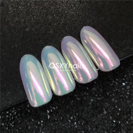 Nail Glitter 05G Vacker rosa Aurora Mermaid Neon Powder Mirror Chrome Unicorn Pigment Glitter Nail Art Smidig gnugga för gel nagellack 230729