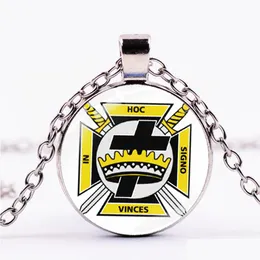 Pendant Necklaces Knights Templar Red Cross Necklace Masonic Symbol Creative Patterns Crusaders Solomons Pendants Choker For Men Drop Dh0Of