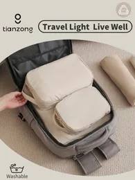 Kits de Higiene Pessoal 3 pçs Saco de armazenamento de roupas de viagem Bolsa de armazenamento organizador de bagagem Cubos Estojos de roupas à prova d'água Meias Roupa íntima Bolsa de armazenamento de sutiãs 230729