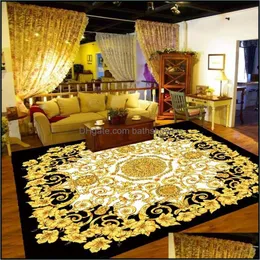 Carpets Trendy Family Bedside Carpet Fashion Brand Bedroom Decorating Door Mat Floor Warm Colorf Living Room Rugs Drop Delivery Home G Dhwq6