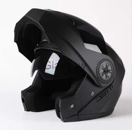 Motorcycle Helmets 2020 New Arrival Men Motorcycle Professional Racing Flip Up Helmet ABS Material Modular Dual Lens Helmets DOT Certification x0731