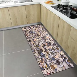 Mattor Cobblestone Kitchen Floor Mat Hem Entré Dörormat sovrum barn vardagsrum dekor matta hall antislip matta tapis chambre r230731