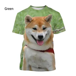 Men's T Shirts 222 0Men's And Women's Casual Short-sleeved Personality Street Dog Shirt Tops Fashion Cute 3D Printing T-shirt