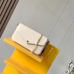 Designer-Handtasche aus echtem Leder, Umhängetasche, Kette, Geldbörse, klassisches dreiteiliges Set, Geldbörsen, Damen-Umhängetasche, Clutch-Taschen, Hobo-Geldbörsen, Brieftasche im Großhandel