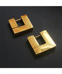 Hoop Earrings Timeless Wonder Titanium Square Geo For Women Jewelry Designer Ins Trendy Hiphop Unique Runway Neat Punk Rare 1446