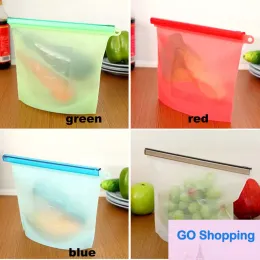 Clássico reutilizável gratuito freezer sacos de armazenamento BPA para sanduíche lanche galão à prova de vazamentos sacos de alimentos de silicone 500ml 1000ml 1500ml