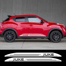 2pcs For Nissan JUKE NISMO Car Door Skirt Stickers Both Side Racing Sport Waterproof Auto Body Styling Tuning Car Accessories237c