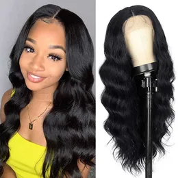 Hair Wigs Natural Black Body Wave Synthetic Lace Wigs For Women Glueless Lace Frontal Wig With Baby Hair Ginger Blonde 613 Lace Front Wigs 0731