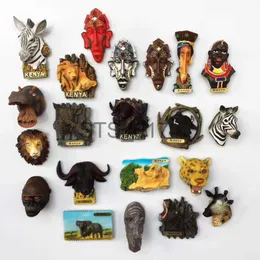 Kühlschrankmagnete, afrikanische 3D-Kühlschrankmagnete, Docor, Kenia, Menschlichkeit, Tiertourismus, Souvenir, Kühlschrankaufkleber, originelle ökologische Ethos-Geschenkidee x0731