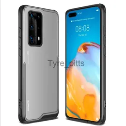 Случаи по сотовым телефонам 2020 Новый Huawei P40 Case Case Ultra Thin Mrosted Shell P40 Pro 2-в-1 ПК Прозрачный жесткий чехол Creative X0731