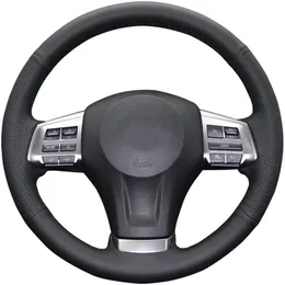 DIY Steering Wheel Cover for Subaru Impreza 2013-2016 Outback XV Crosstrek 2013-2015 Interior Accessories Genuine Leather Sew1696