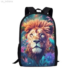Okul çantaları ilginç 3d aslan baskı 16 çocuk kızlar için sırt çantası erkekler için sırt çantası gençler için sırt çantası öğrencileri için okul çantası z230801