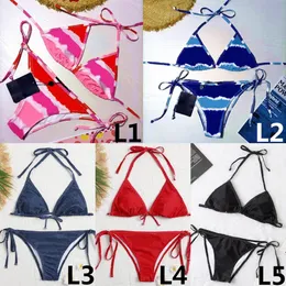 new women swimsuit fashion summer twopiece bikini suits set with letters sexy beach bathing suits swimwear clothing ready to ship330a