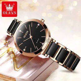 Inne zegarki Olevs Kreatywny moda Watche Watches Rose Gold Ladies Brelet Watches Relij Mujer Waterproof Quartz Watches Watch Blk J230728