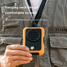 Multifunction Waist Clip/Neck Hanging Mini Fan With 2000mAh Power Bank Digital Display Rechargeable Portable Fan With Lanyard