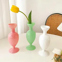 Vase 1PCクリエイティブホームデコレーションフラワーベースデスクトップオーナメントハイドロポニクス植物ボトルビンテージガラスモダンファッション高品質