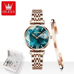 Otros relojes Olves Relojes elegantes para mujer Marca de lujo Brelet Diamond Reloj de pulsera de acero inoxidable resistente al agua para mujer Relogio Feminino 2023 J230728