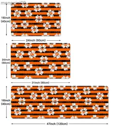 Tapetes Laranja Listrados Estampados Tapete de Cozinha Capacho de Entrada Tapete Estampado Piso de Casa Varanda Tapete Antiderrapante Decoração de Casa R230731