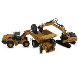 Diecast Model Cars Huina Model 160 Scale Alloy Excavator Dump Truck Wheel Loader Engineering Vehicle Diecast Toy Christmas New Year Gifts x0731