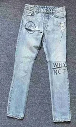 2023 Kusbi Jeans Mens Designers Pants Ksb Men's Spring/summer Washed Worn-out with Holes Slim Fitting Stretch 30-40jzkp