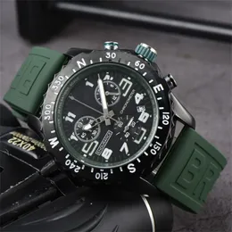 AAA relógio de alta qualidade relógio vingador homem relógios de quartzo resistência cronógrafo 44mm relógios múltiplas cores pulseira de borracha relógios de pulso de vidro relógio feminino