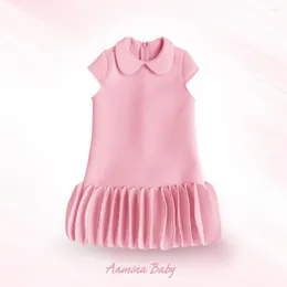 소녀 드레스 2023 부활절 핑크 꽃잎 원피스 웨딩 브리틀 데이 파티 어린이 드레스 아이의 옷 의상 의상 Sukienka