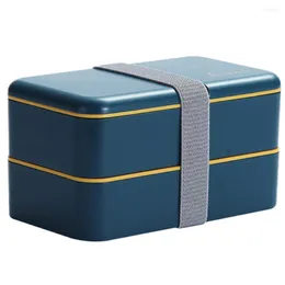 Двухслойная посуда двойной слой Bento Box Lunch Holder Portable Lunchbox Creative Container Outdoor