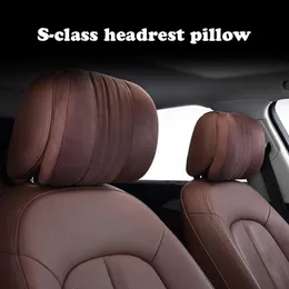 För Mercedes Benz Maybach S-Class Memory Foam Pillow Headrost Car Travel Neck Rest Supplies Back Pillows Seat Cushion Support Thir250m