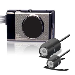 3 0 TFT Dual Lens Motorcykelkamera HD 720p DVR Camera Video Recorder Waterproof Motor Dash Camera med bakre sikt Camcorder227D