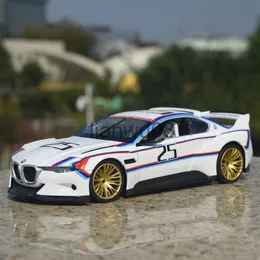 Druckguss-Modellautos 124 BMW 30 CSL Legierungs-Rennwagenmodell Druckguss-Metallspielzeugauto-Fahrzeugmodell Hochsimulations-Sound- und Lichtkollektion Kindergeschenk x0731