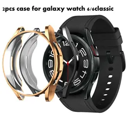 Samsung Galaxy Watch의 10pcs 사례 6 Classic 47mm 43mm Case Galaxy Watch 6 5 44mm 40mm 5 Pro 45mm 소프트 TPU 보호자 케이스 커버