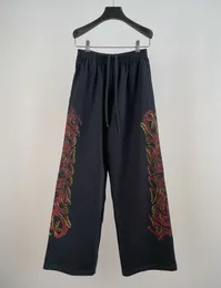 Pantalón Tallas Grandes Hombre Cuello redondo bordado y estampado estilo polar ropa de verano con street algodón puro 33tg