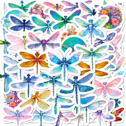 50Pcs Colorful Dragonfly Stickers Waterproof Vinyl Stickers Non-random for Car Bike Luggage Laptop Skateboard Scrapbook Water Bottle Decal