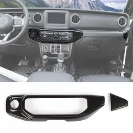 Kolfiberluftstillstånd panel trimtäcke för Jeep Wrangler JL 2018 Factory Outlet High Quatlity Auto Internal Accessories266y