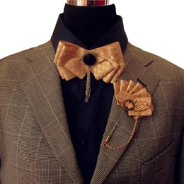 En İyi Bow Tie Broochpin Kurdele Erkekler Neckwear Zarif Moda Pubsel Zincir Kelebek Parti Partisi Bowknot Suit Gömlek Erişim186o