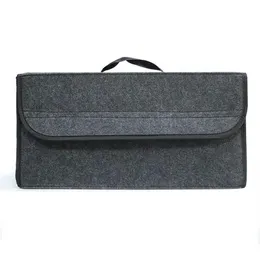 Portable Large Anti Slip Compartment Boot Storage Organizer Tool Bag Car Storage Bag Car Trunk Organizer Soft Felt Storage Box290v