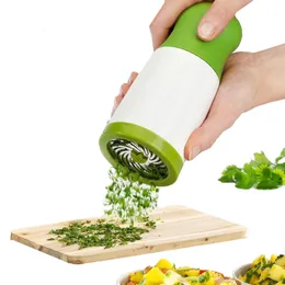 Fruit Vegetable Tools LMETJMA Manual Grinder Stainless Steel Pepper Parsley Chopper Kitchen Utensils KCBI121604 230731