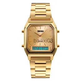 Andra klockor Skmei New Man Sport klockor Fashion Casual Quartz armbandsur Digital Chronograph BK Light Waterproof Watch Dual Time 1220 J230728