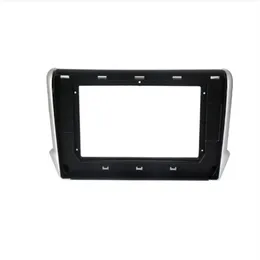Car radio panel, 10 inch and 2 DIN skin fra-me for Peu-ge-ot 2008, 208, 2012-2018, Android installation, dashboard plastic bracket