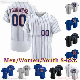 Maglia da baseball personalizzata NCAA S-6XL 39 Edwin Diaz 20 Pete Alonso 12 Francisco Lindor 6 Starling Marte 21 Max Scherzer 32 Dan Vogelbach Justin Verlander maglie cucite