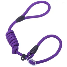 Dog Collars 4.5ft Leash Slip Lead Snap Hook Rope Strong Heavy Duty Braided Training No Pull Leashes