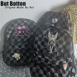 School Bags Men Women Streetwear Backpack large capacity Skull homestay y2k versatile girl goth punk bag student skeleton schoolbag 230729