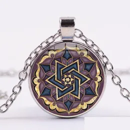 Hänge halsband steampunk rund hexagon halsband handgjorda glas cabochon män kvinnor smycken konst bild lång kedja hals.