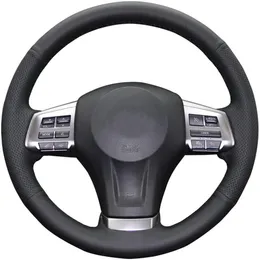 DIY Steering Wheel Cover for Subaru Impreza 2013-2016 Outback XV Crosstrek 2013-2015 Interior Accessories Genuine Leather Sew280J